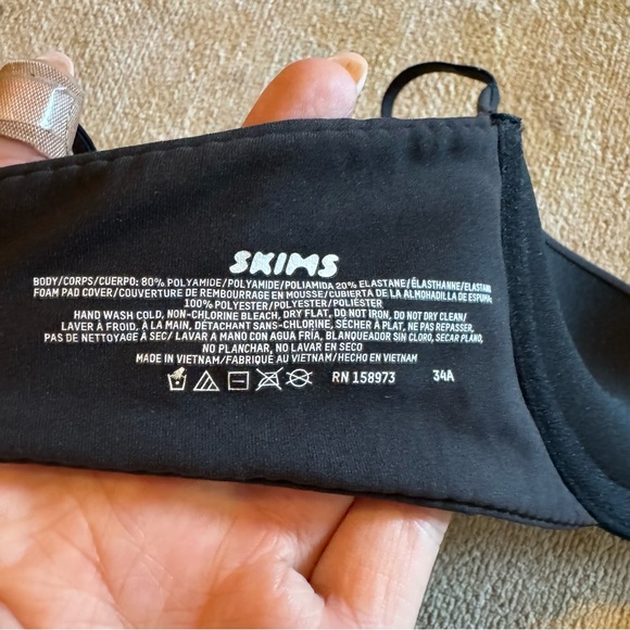 Skims fits everybody push up bra Elegant Black Women's Bra size 34A - Picture 4 of 5